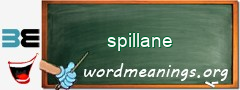 WordMeaning blackboard for spillane